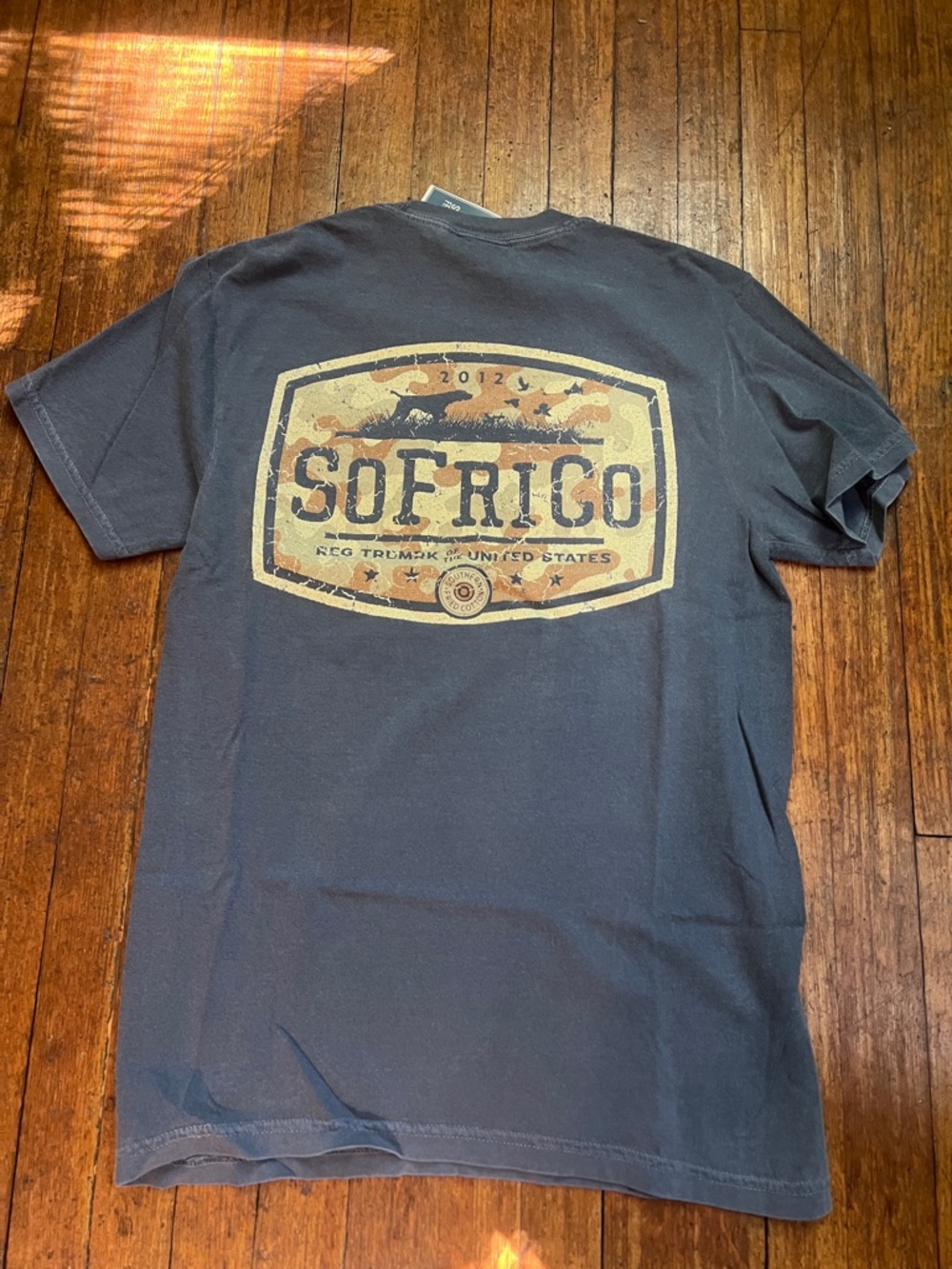 NWT Southern Fried Cotton M’s  Short Sleeve Graphic T-Shirt in Charcoal